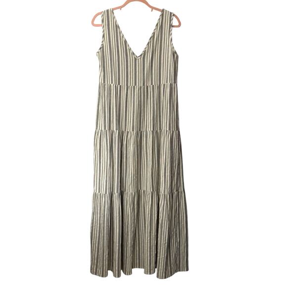 Cozy Co. Striped Maxi Dress Sz Small Sleeveless Cotton Blend Pockets Beachy Boho - Picture 13 of 14